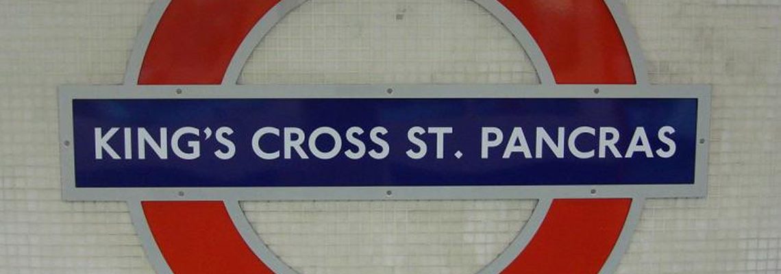 Next to the King's Cross St. Pancras Underground Station sign you can meet an Asian massage therapist